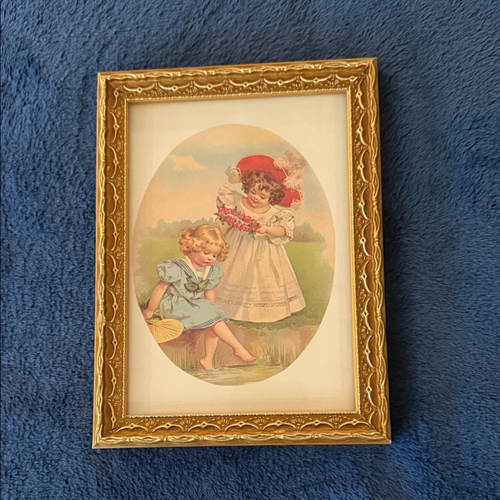 Vintage Gold Framed Art Print